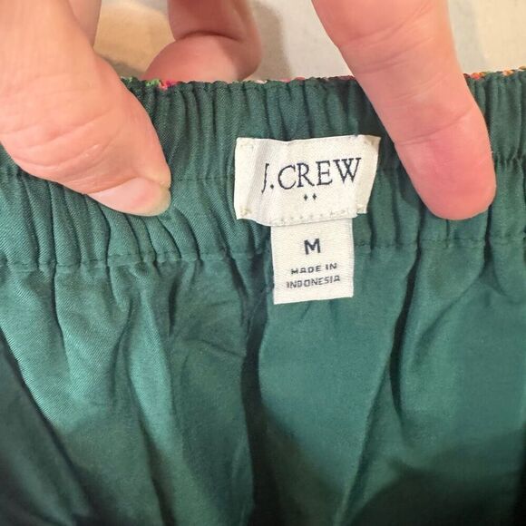 J.Crew Factory Floral Verte Fern Canyon Tiered Skirt | Medium - Picture 6 of 10